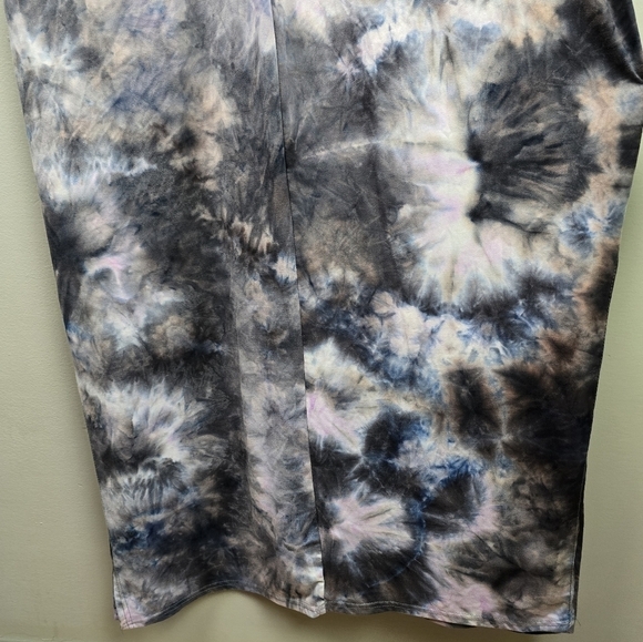 VIBE Sportswear Soft Tie Dye Maxi Dress Hooded Multi-colored Womens Plus‎ Sz 2X - Picture 9 of 16